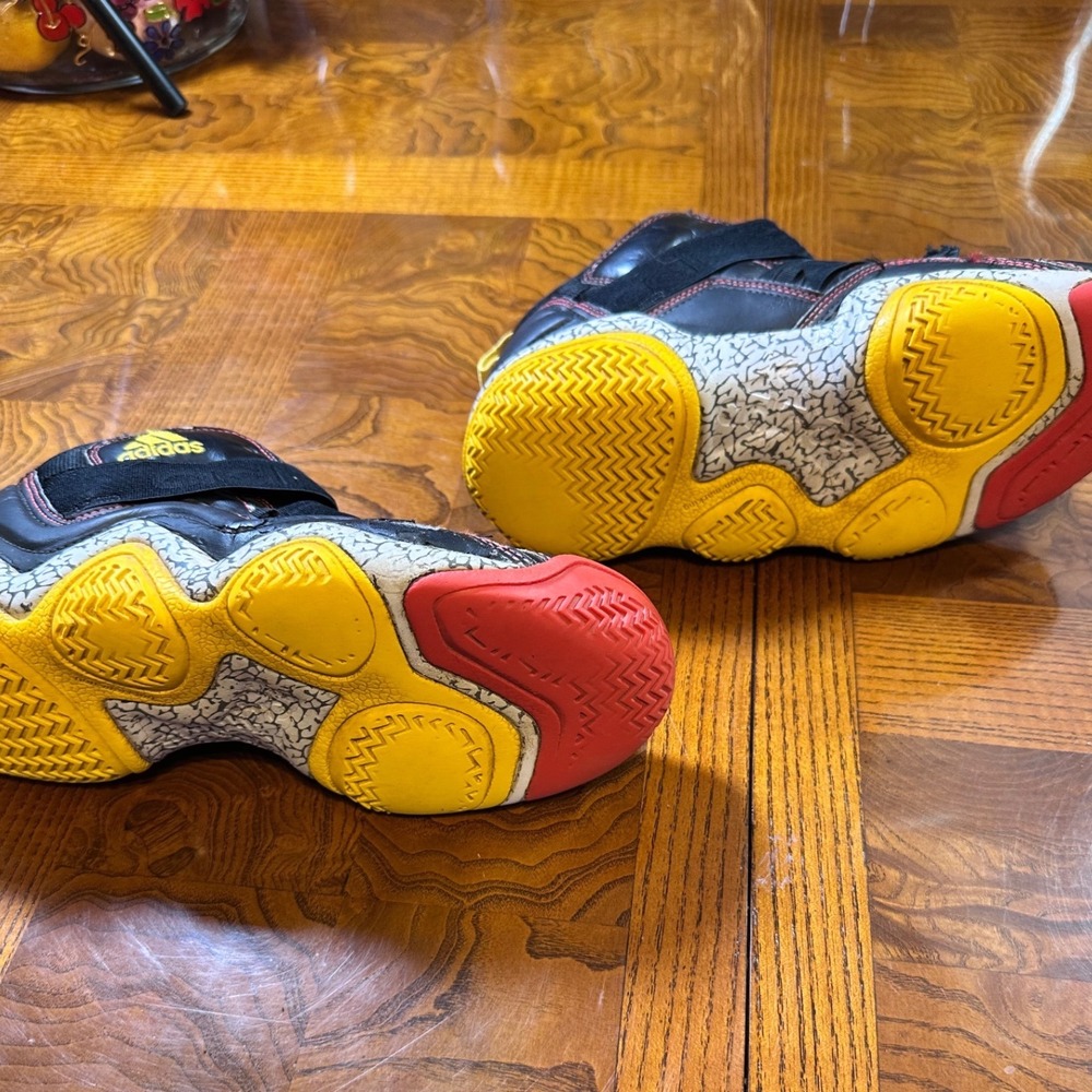 Adidas Real Deal Kids Basketball Shoes Black Red Yellow G56192 Size 7Y - Picture 3 of 8